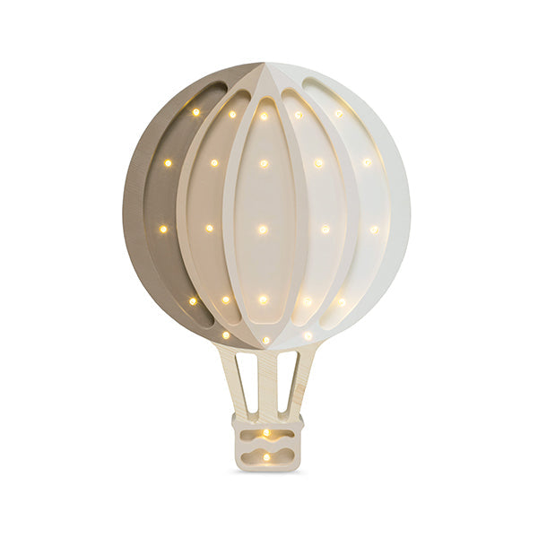 Regenbooglamp in de vorm van een heteluchtballon, cappuccino | Little Lights