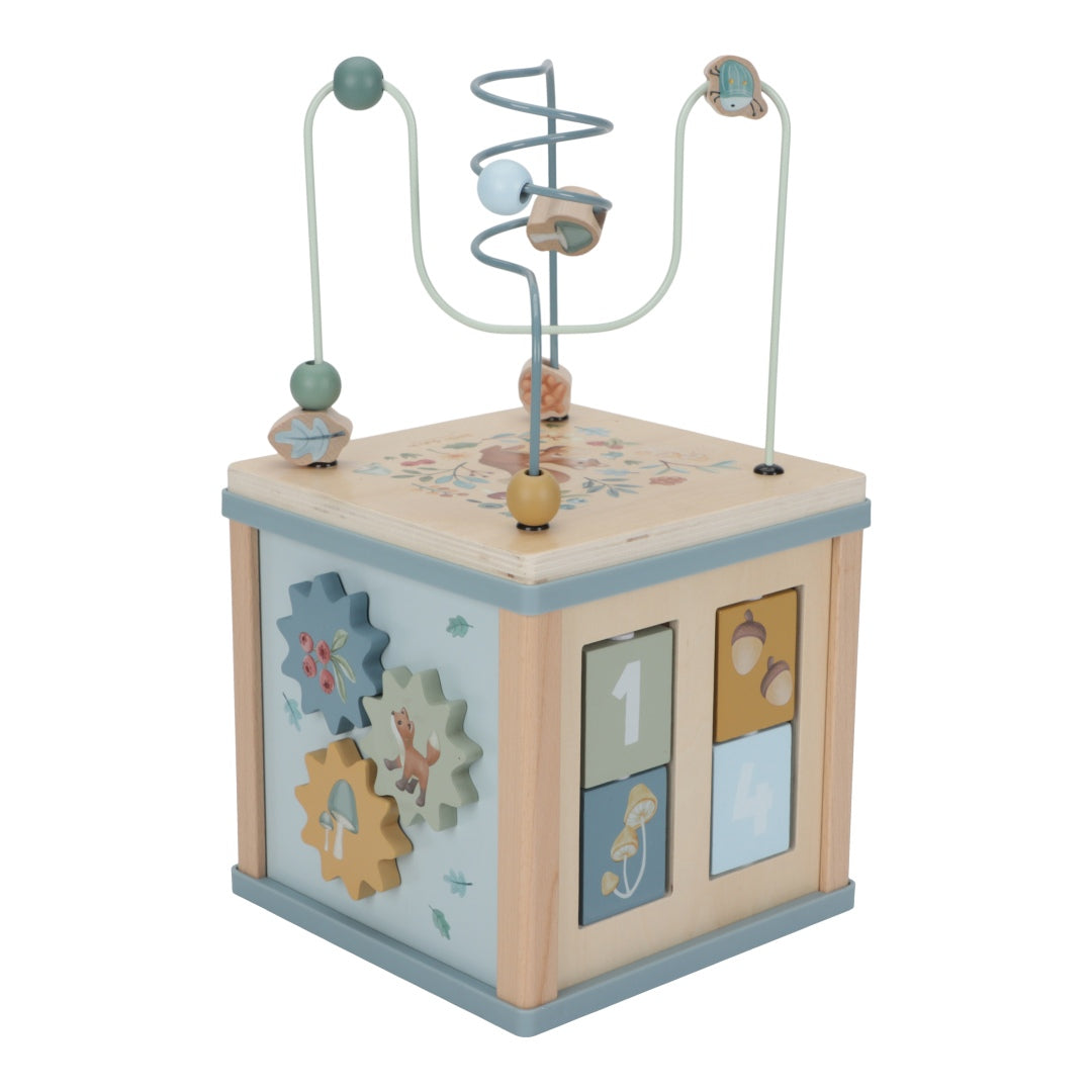 Forest Friends Motor Skills Cube "For Birth" | Little Dutch