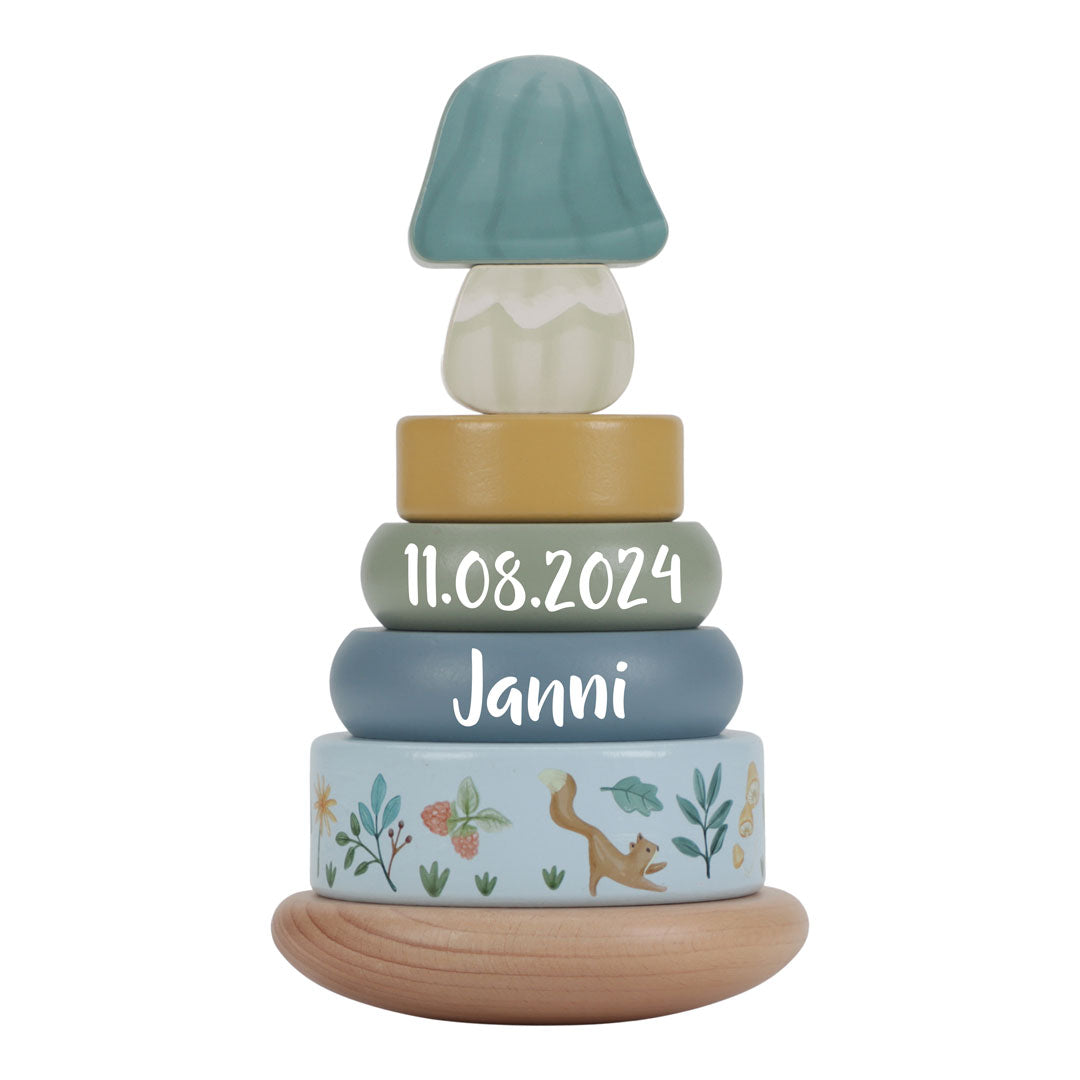 Holz-Stapelturm Forest Friends "Zur Geburt" | Little Dutch