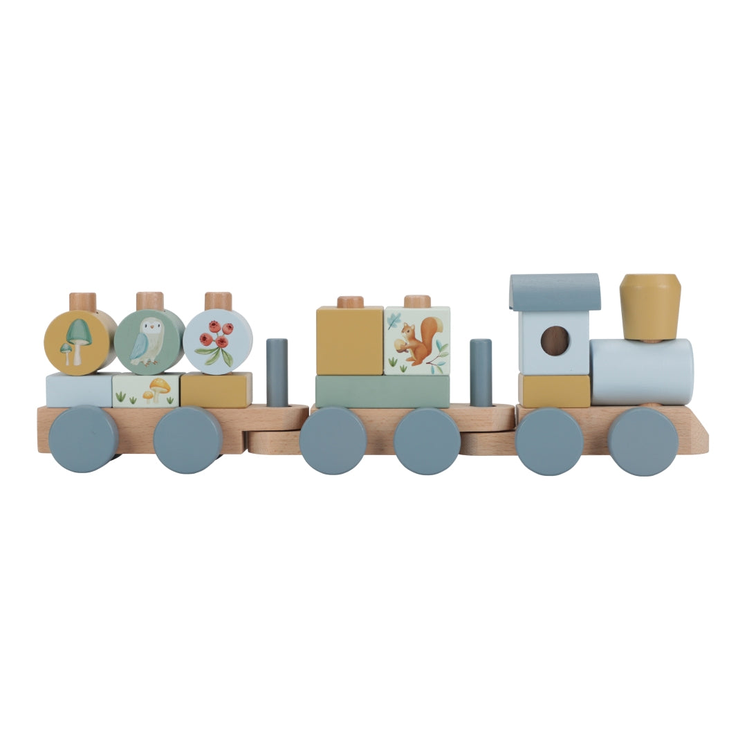 Forest Friends Wooden Train "For Baptism" | Little Dutch