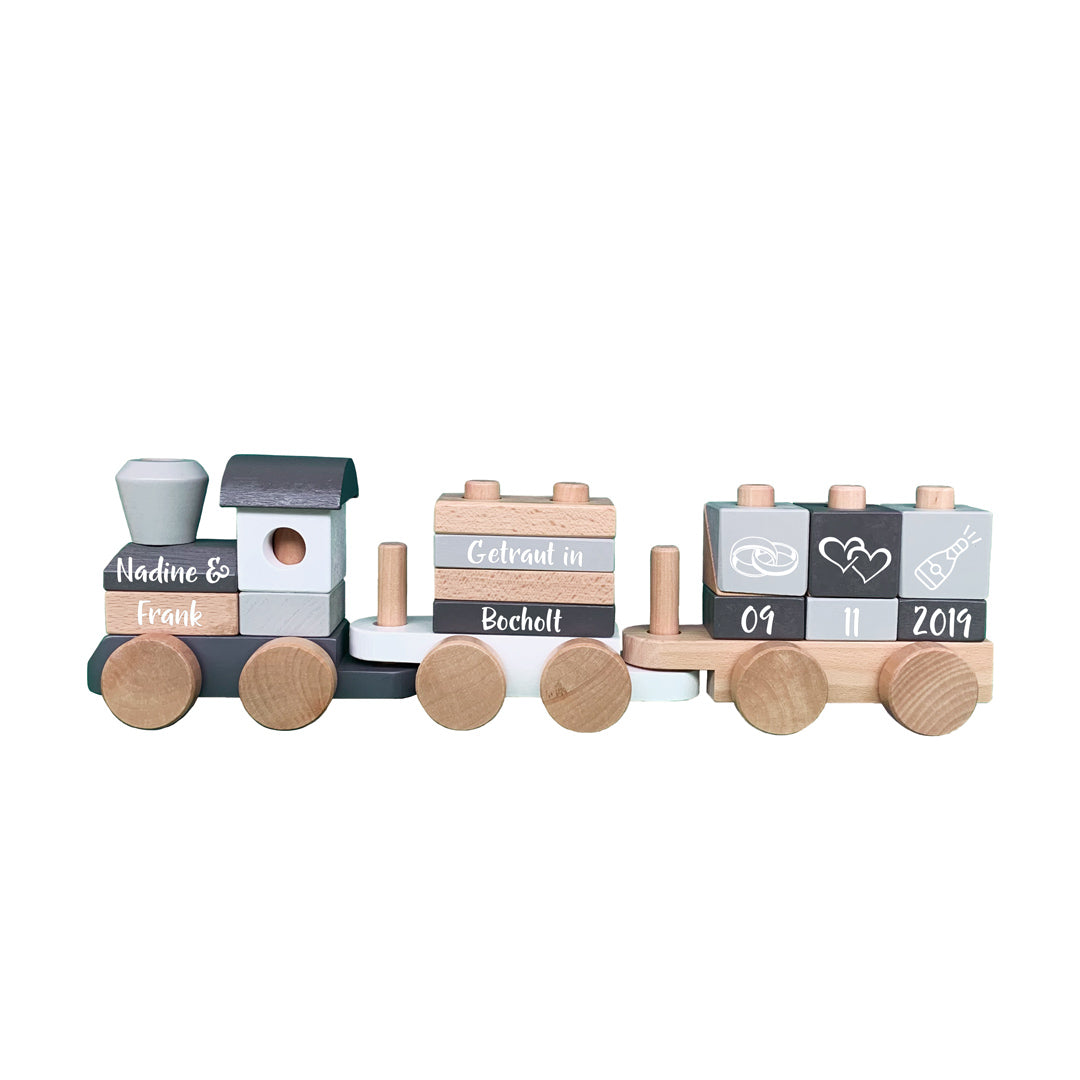 Holz-Zug Exclusive Edition - Zur Hochzeit - Bedruckt | Little Dutch