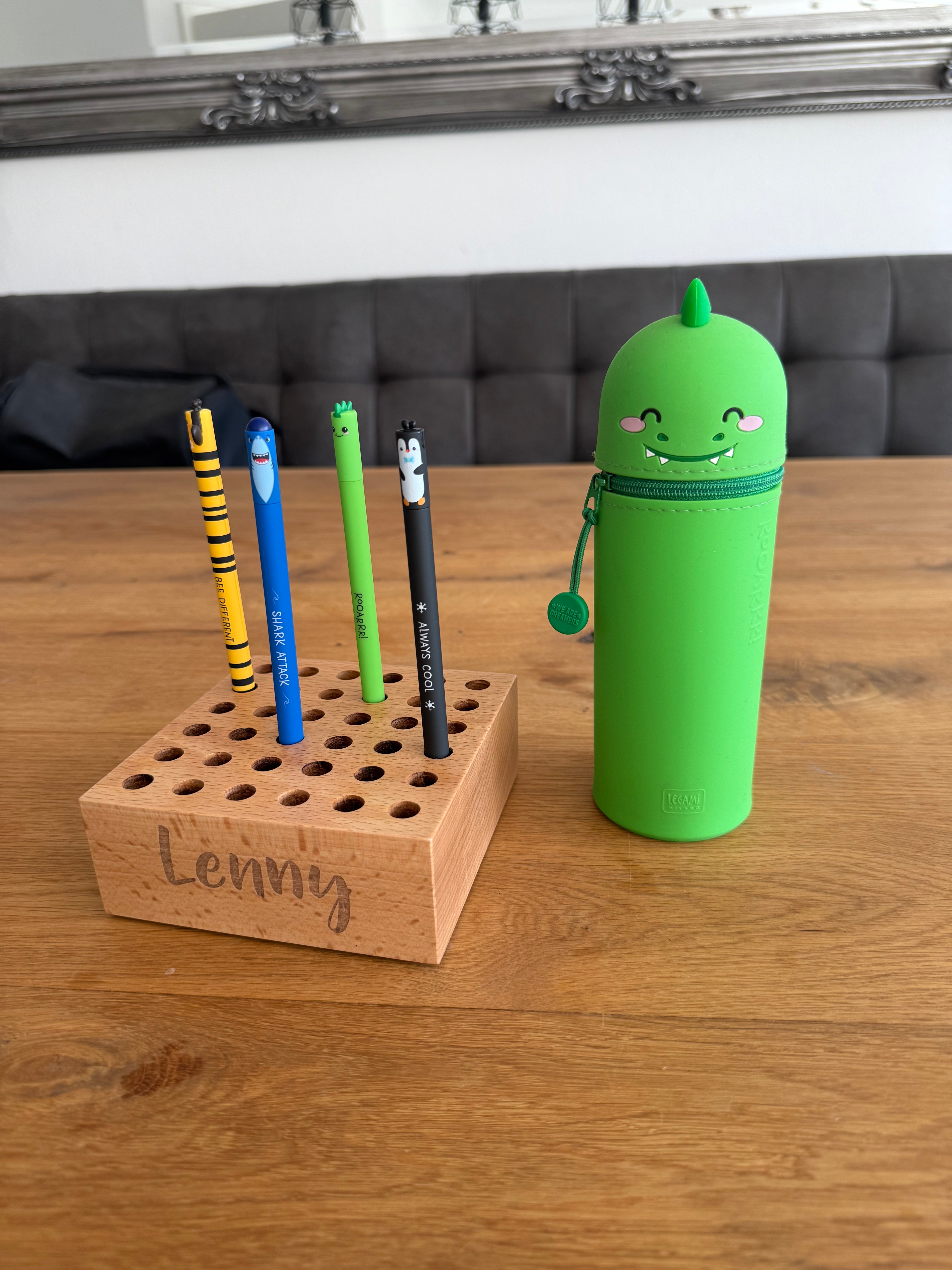 Porte-stylo en bois personnalisé, compatible avec les stylos Legami et autres | Smack Buffer