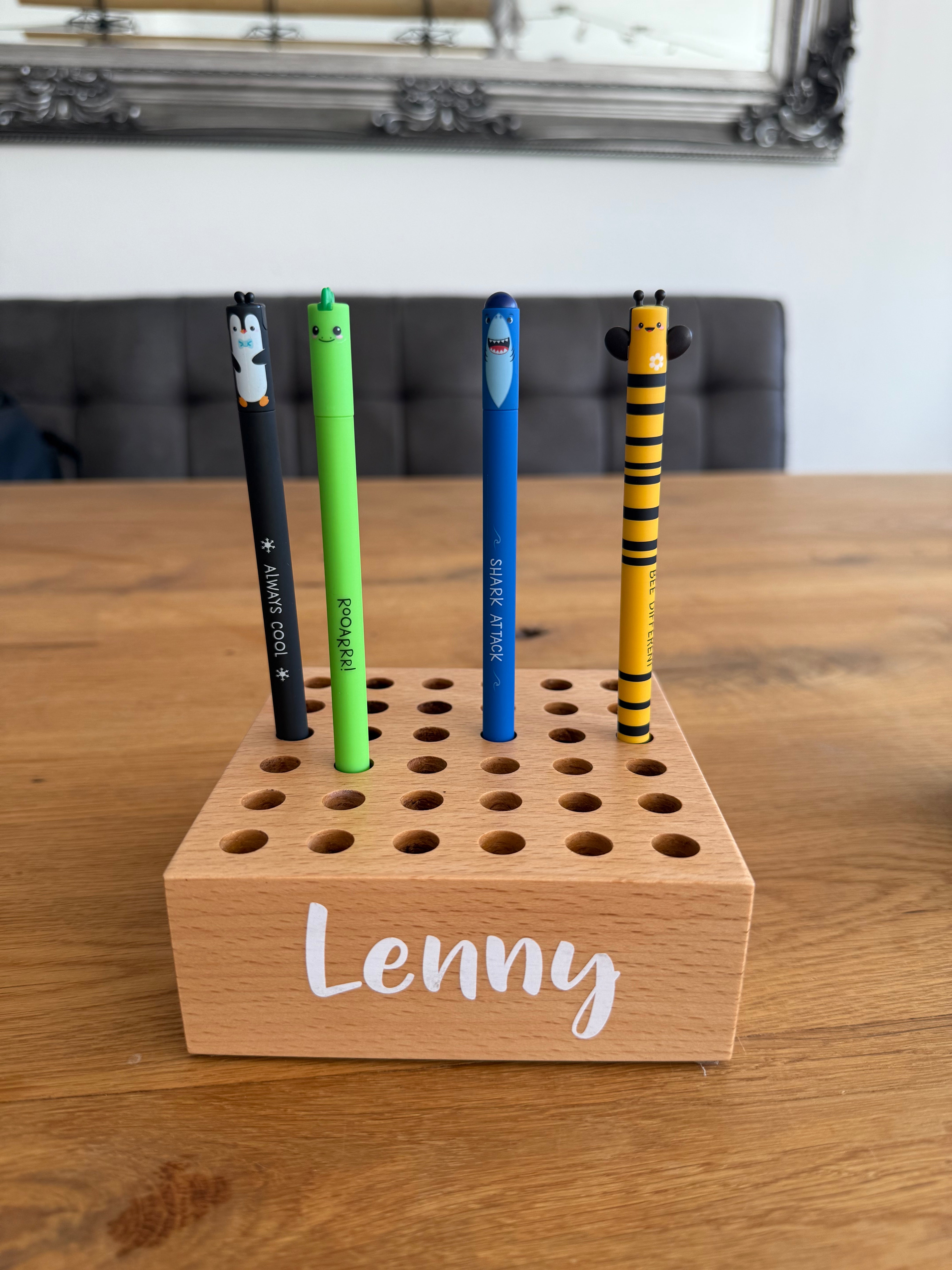 Porte-stylo en bois personnalisé, compatible avec les stylos Legami et autres | Smack Buffer