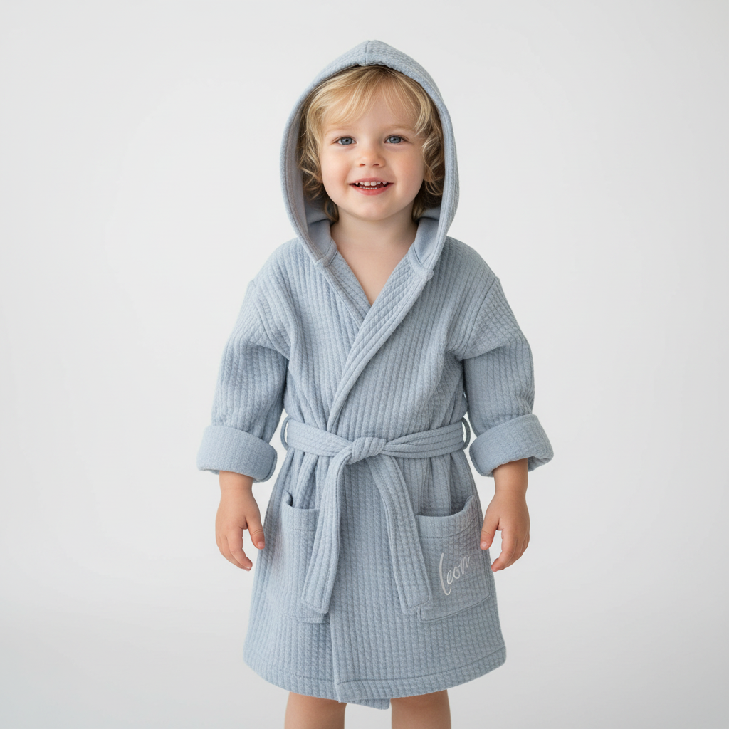 Bathrobe Pure Soft Blue | Little Dutch