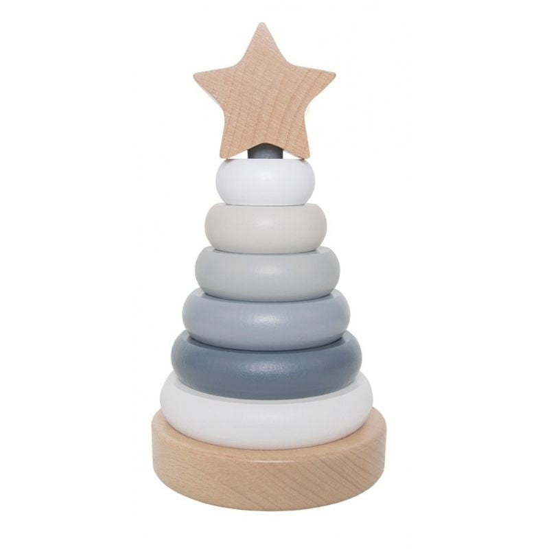 Stapeltoren hout grijs/wit/naturel | JaBaDaBaDo