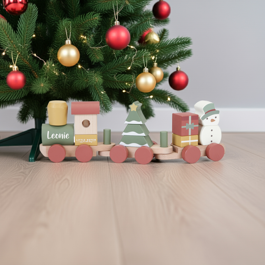 Holz-Zug Weihnachten - Bedruckt | Little Dutch