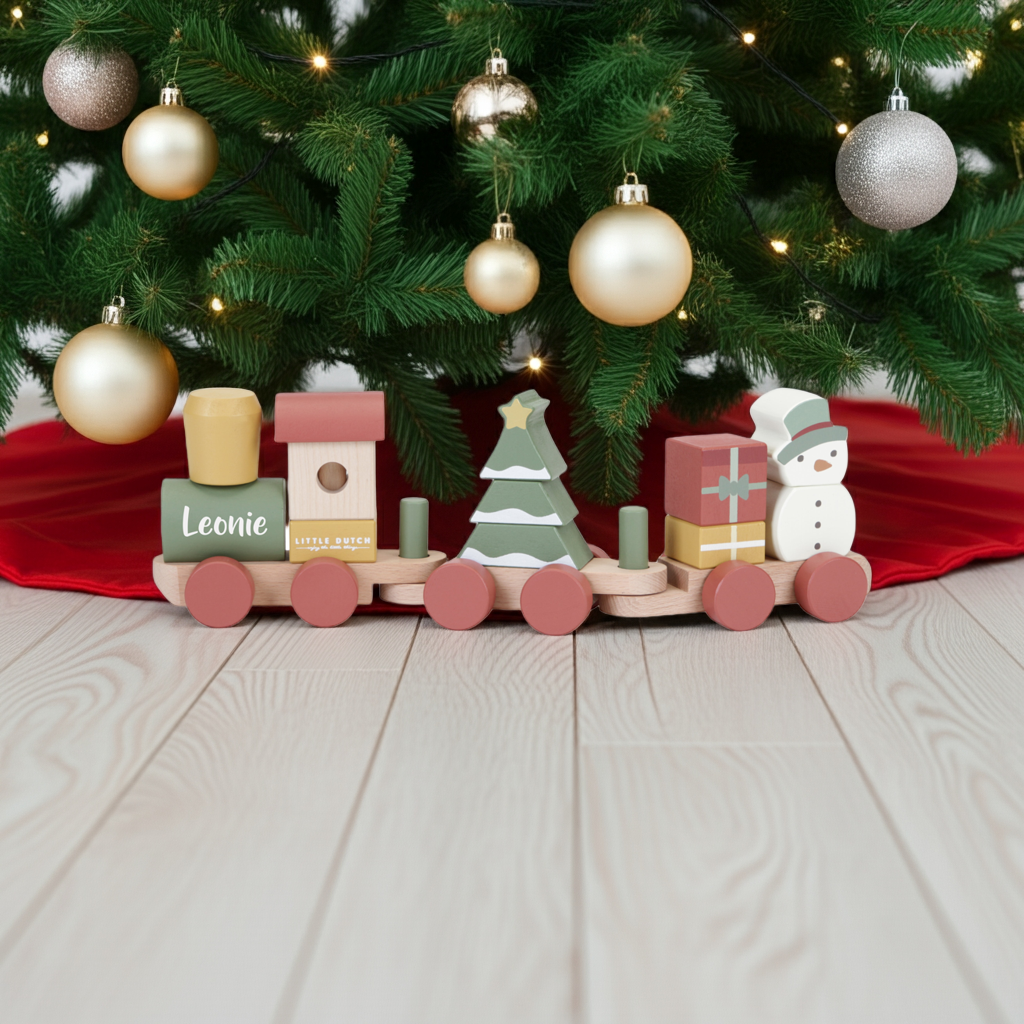 Holz-Zug Weihnachten - Bedruckt | Little Dutch