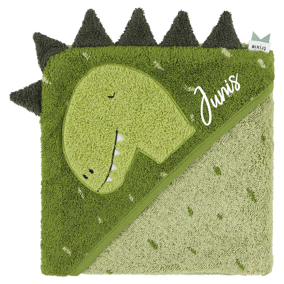 Badhanddoek met capuchon 75x75cm - Mr. Dino | Trixie