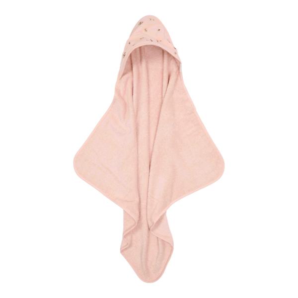 Geborduurde badcape Blossom 100 x 100 cm | Little Dutch
