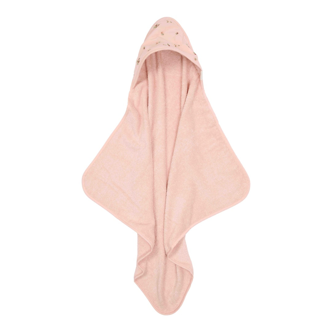Geborduurde badcape Blossom 75 x 75 cm | Little Dutch