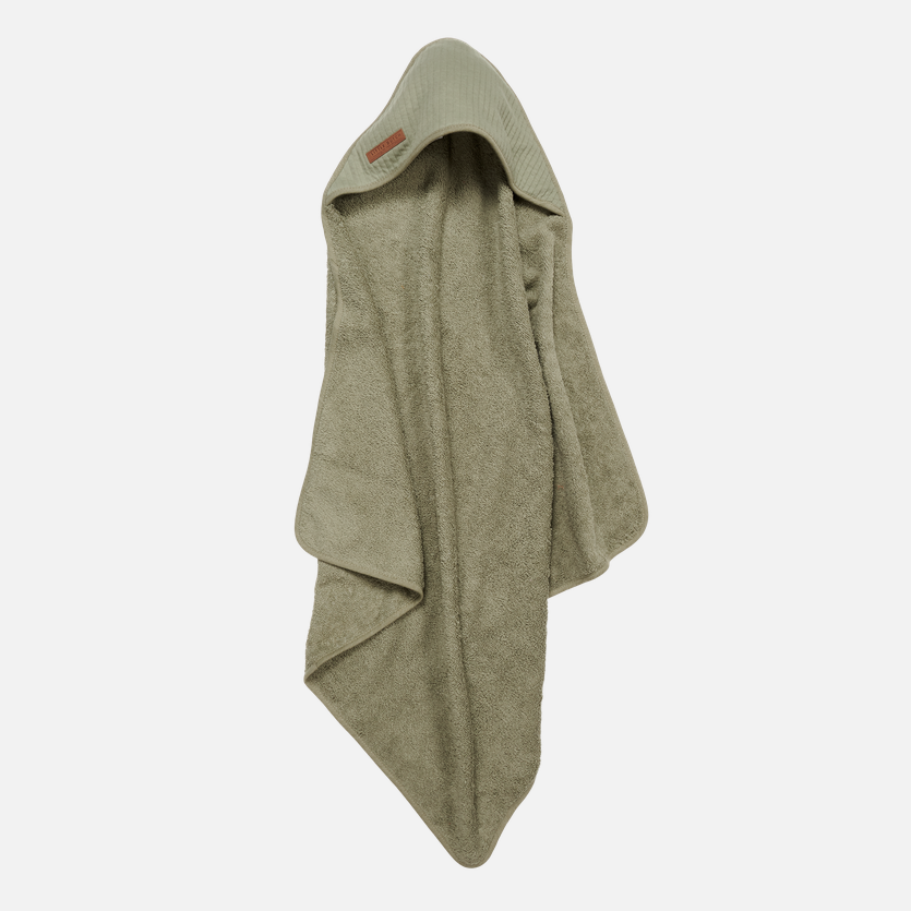 Capuchonhanddoek Pure Olive | Little Dutch