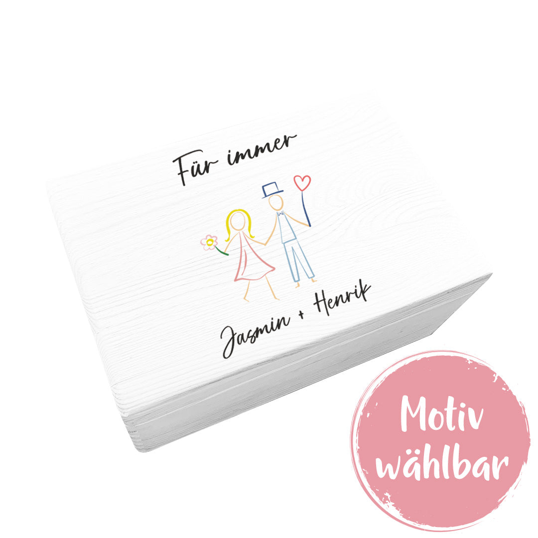 Erinnerungsbox XL - Zur Hochzeit - Verschiedene Motive - Bedruckt | Schmatzepuffer