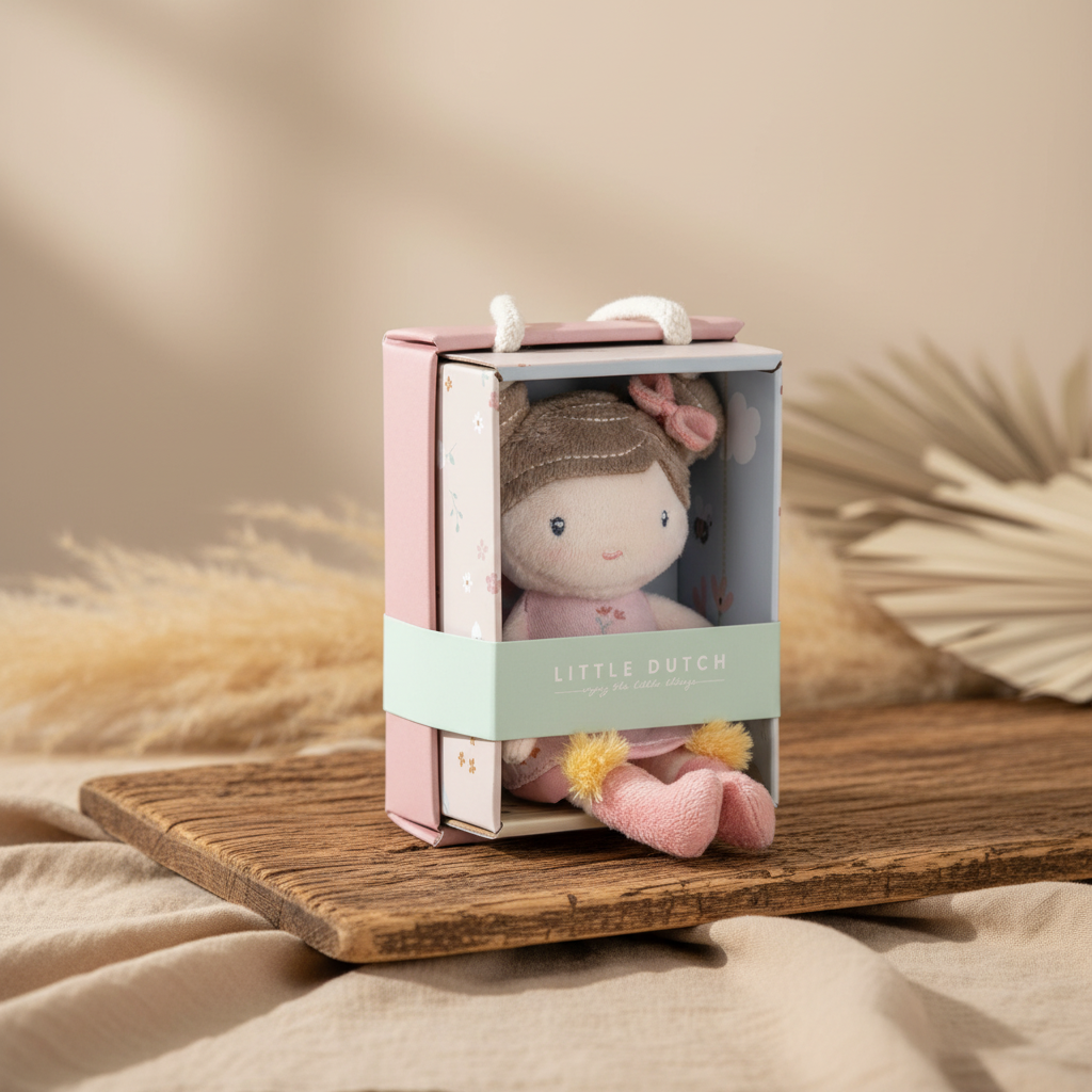 Pink cuddly doll 10 cm | Little Dutch