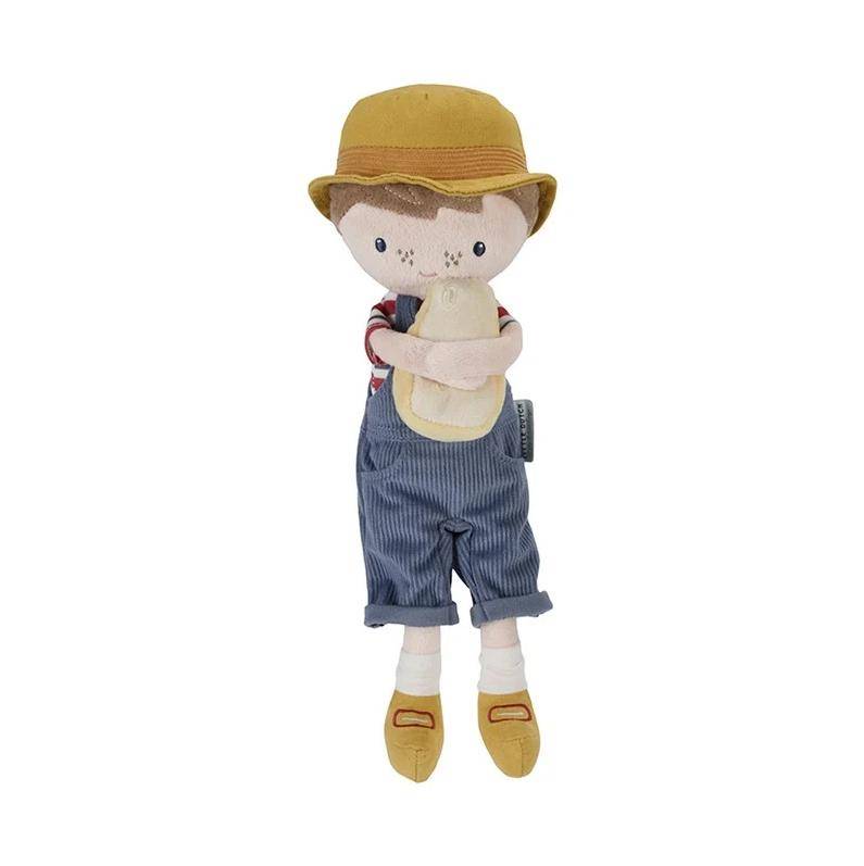 TOP DEAL - Kuschelpuppe Holländischer Bauer Jim mit Käse 35 cm | Little Dutch