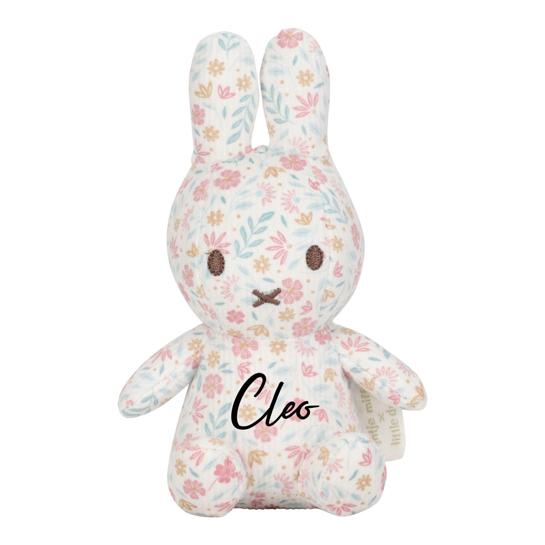 Plush toy rabbit Lucky Blossom with all-over print, 15 cm x Miffy