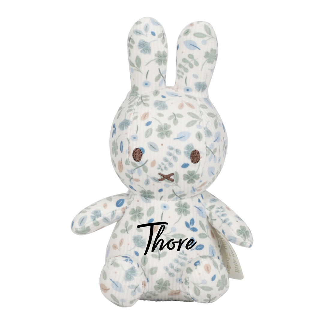 Cuddly toy rabbit Lucky Leaves all-over print, 15 cm | Little Dutch x Miffy
