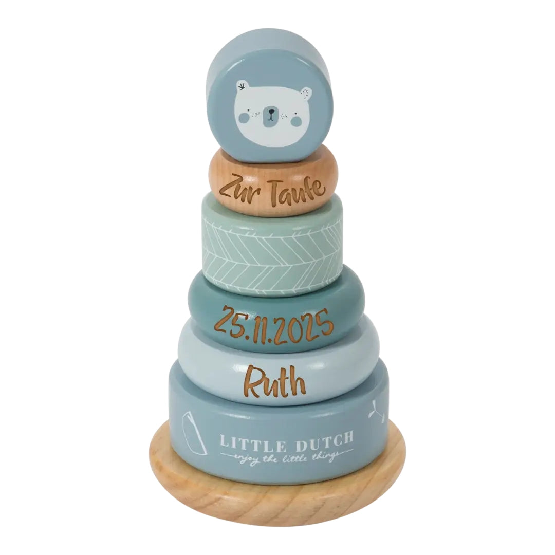 Stapelturm Adventure blue - Zur Taufe | Little Dutch