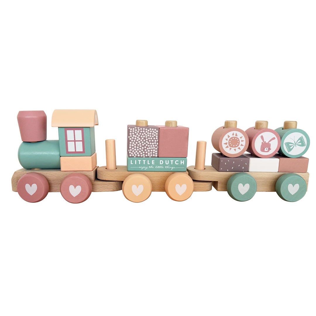 Wooden Train Adventure Pink - For Birth | Little Dutch