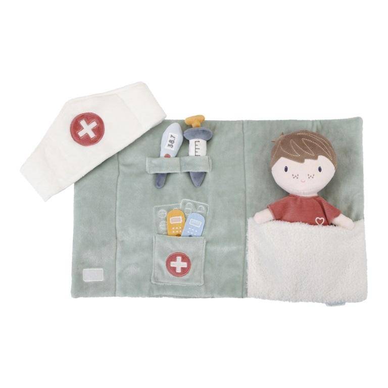 TOP DEAL - Kuschelpuppe Jim, Doktor Spielset | Little Dutch