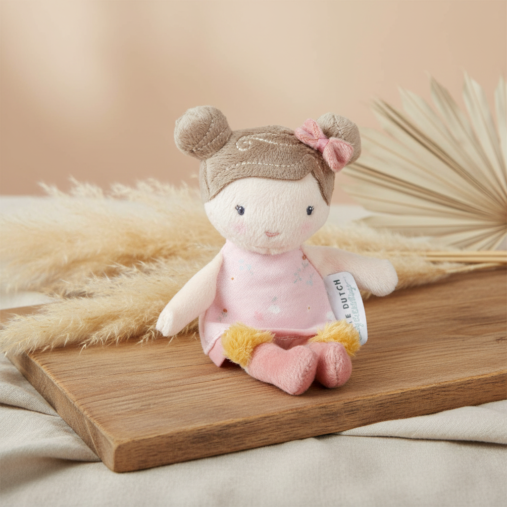 Pink cuddly doll 10 cm | Little Dutch