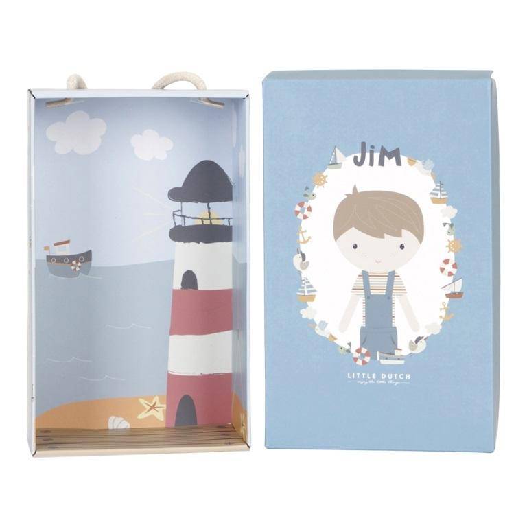 Peluche Jim Vintage Sunny Stripes, 35 cm | Little Dutch