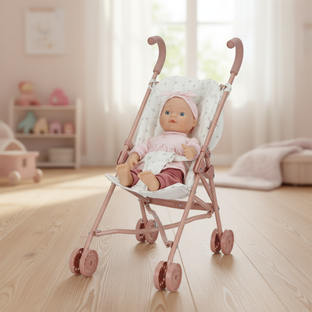 Puppenbuggy Metall inkl. Buggytasche | Little Dutch