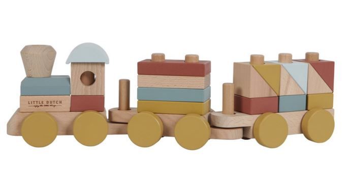 Holz-Zug Pure & Nature - Zur Taufe - bedruckt | Little Dutch