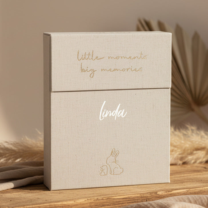 Welcome Baby-Set Buch Erinnerungsbox Meilensteinkarten | Little Dutch