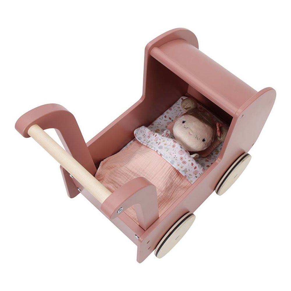 Puppenwagen mit Babypuppe Rosa | Little Dutch