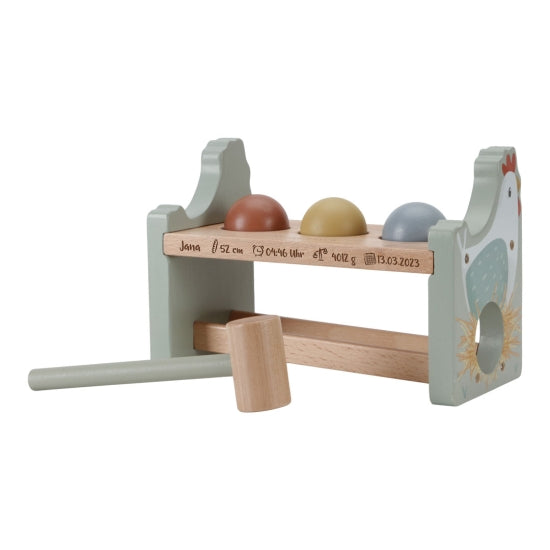 Hammerbank mit Kugeln Little Farm "Zur Geburt" | Little Dutch