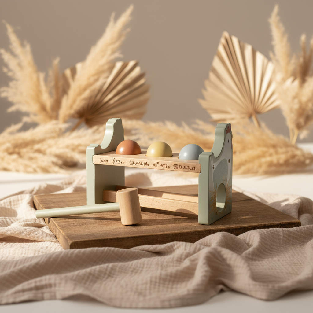 Hammerbank mit Kugeln Little Farm "Zur Geburt" | Little Dutch