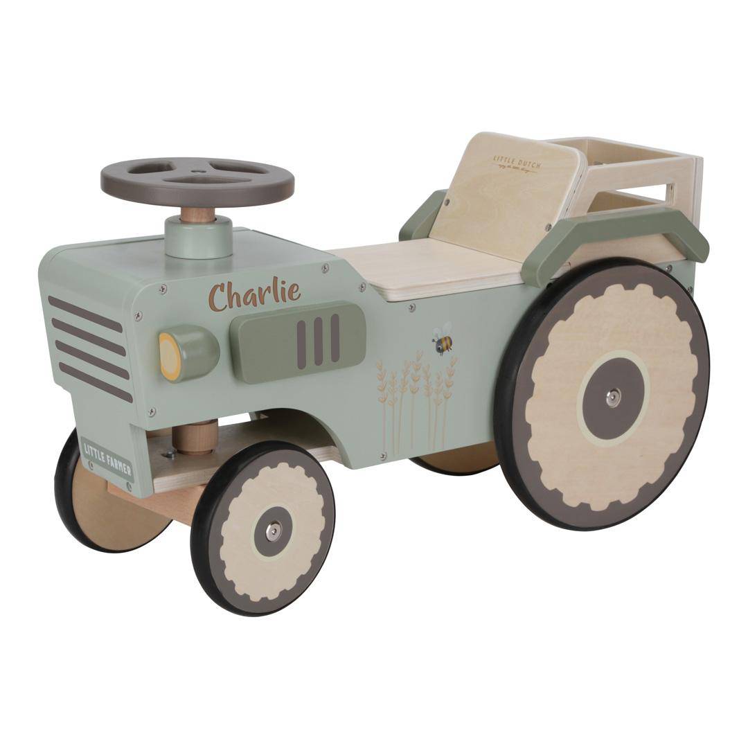 Lauftraktor Little Farm aus Holz personalisiert | Little Dutch