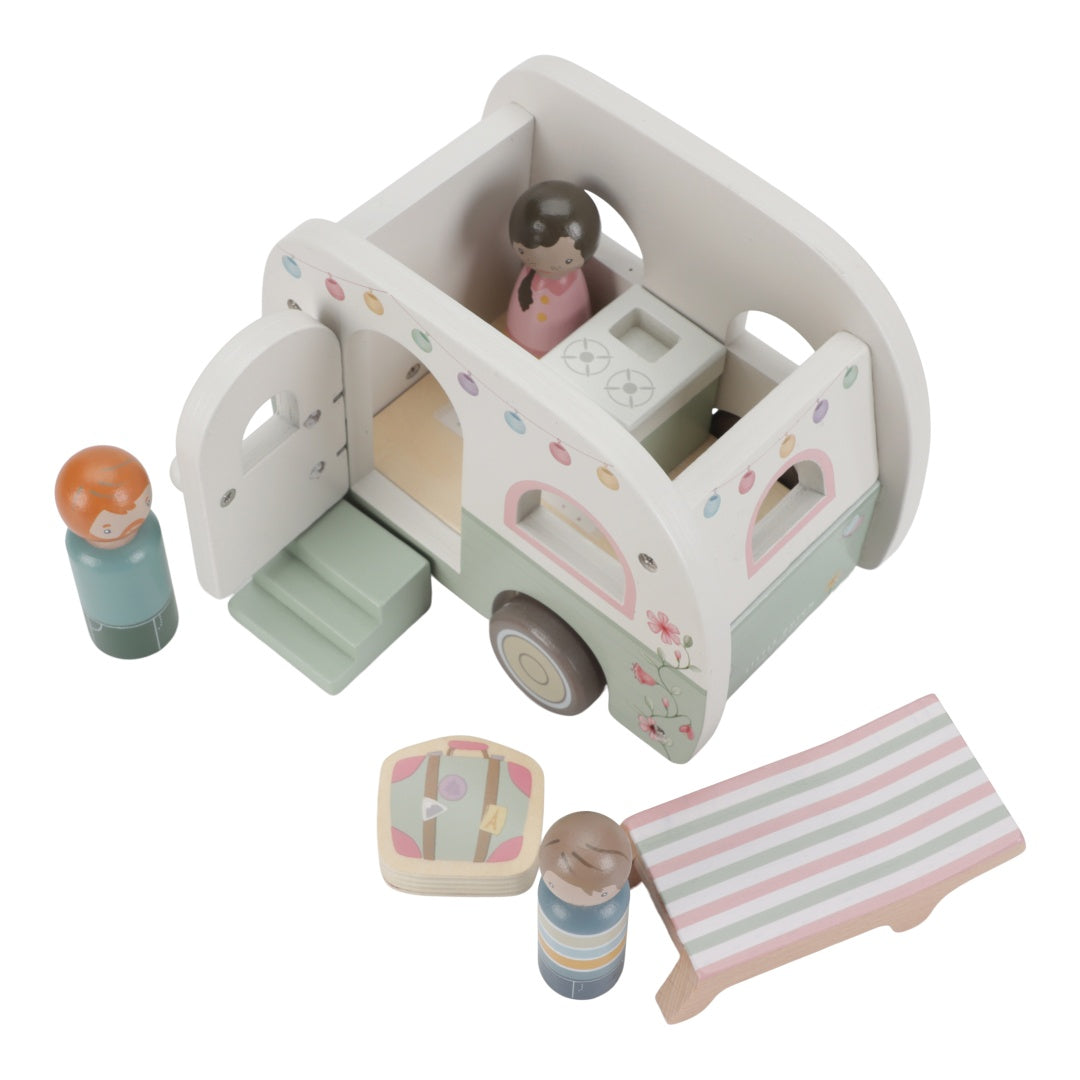 Toy car with caravan | Little Dutch