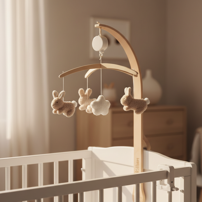 Personalisierbares Musik-Mobile Baby Bunny mit Namen by Schmatzepuffer®