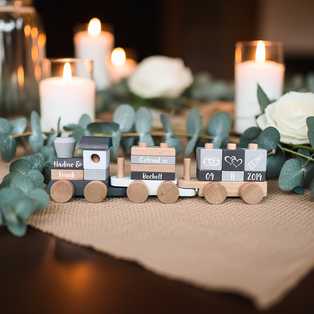 Holz-Zug Exclusive Edition - Zur Hochzeit - Bedruckt | Little Dutch