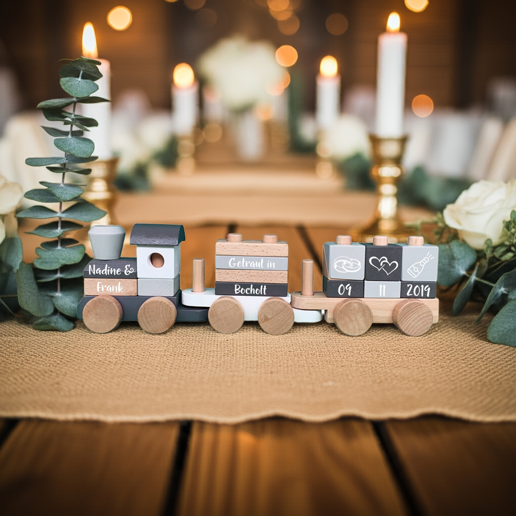 Holz-Zug Exclusive Edition - Zur Hochzeit - Bedruckt | Little Dutch