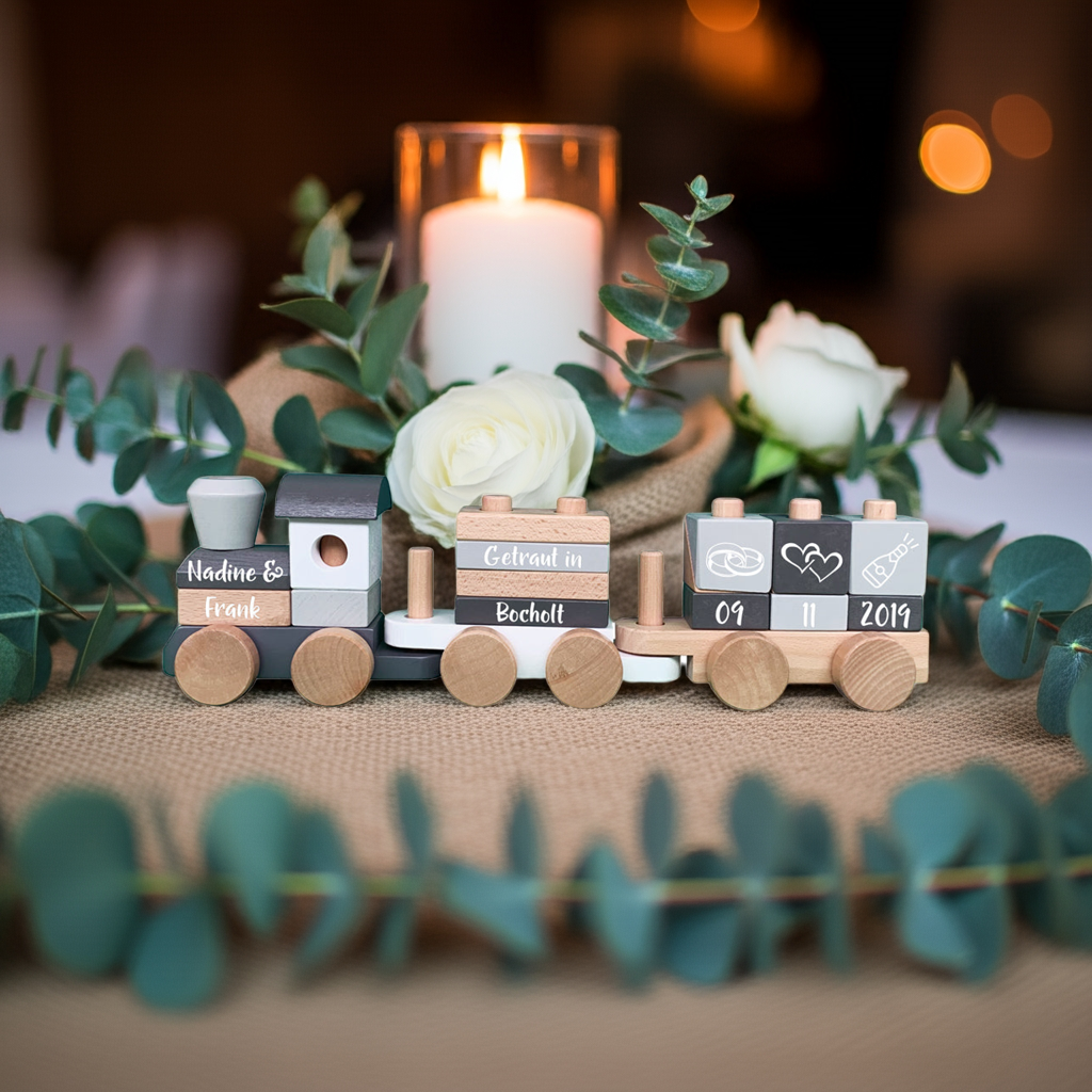 Holz-Zug Exclusive Edition - Zur Hochzeit - Bedruckt | Little Dutch