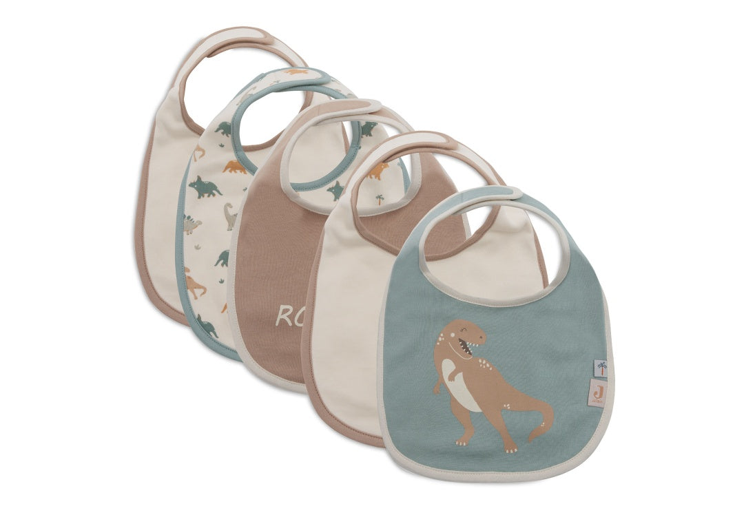 Set of 5 Waterproof Bibs Roarsome | Jollein