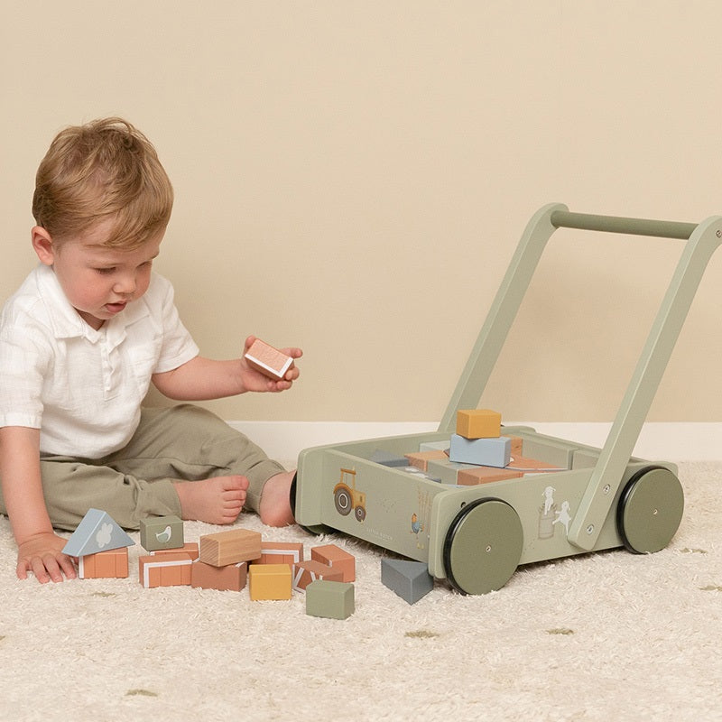 Little Farm | Little Dutch baby walker with building blocks