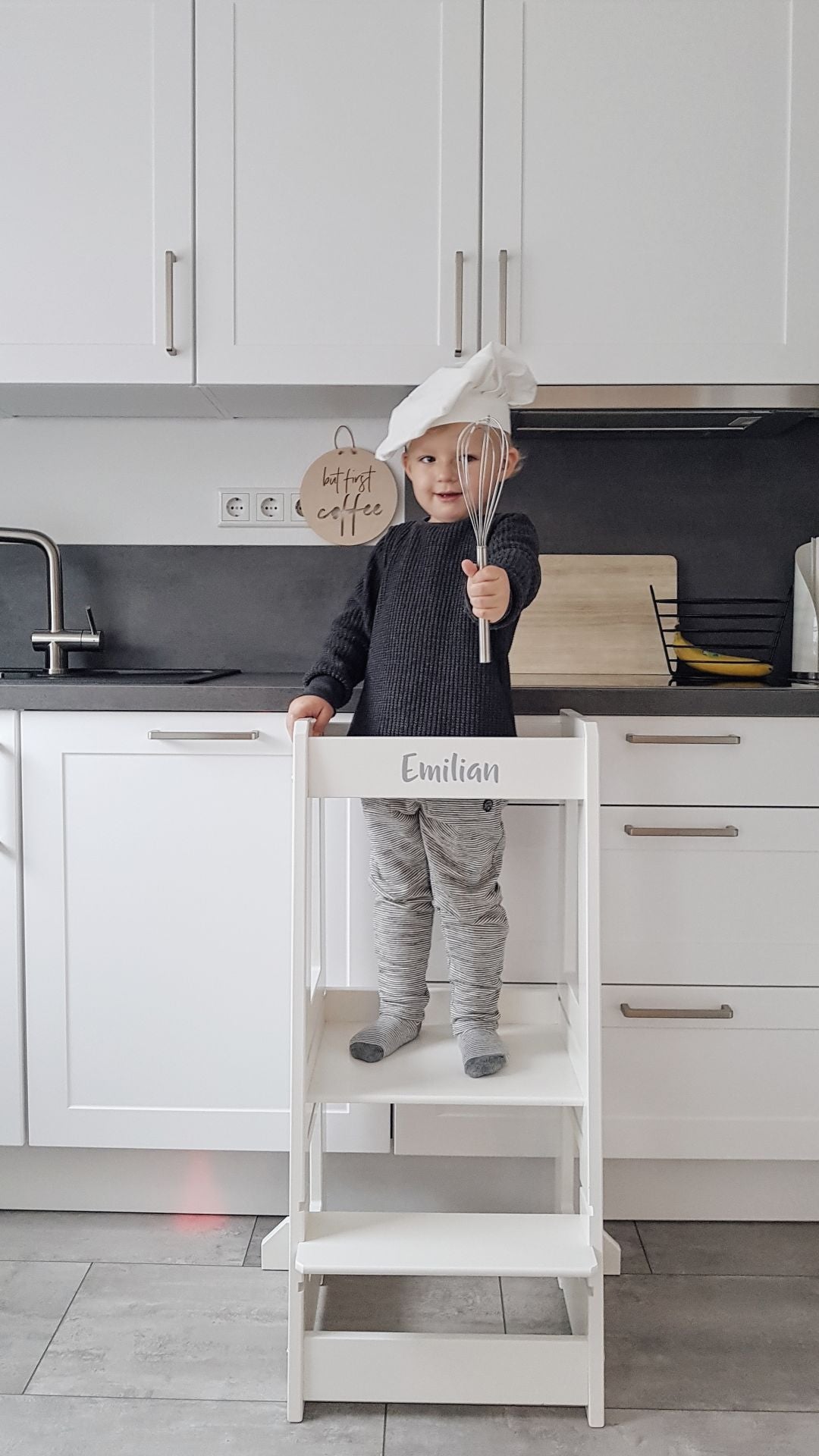 Learning tower Felix - Learning Tower - Wood White | Tissi® by Schmatzepuffer® "personalized"