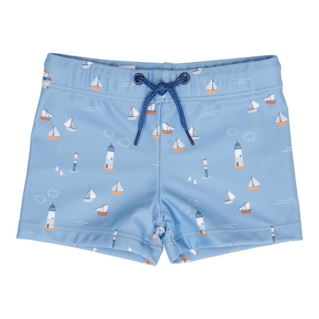 Sailors Bay donkerblauwe zwembroek, maat 62/68 | Little Dutch
