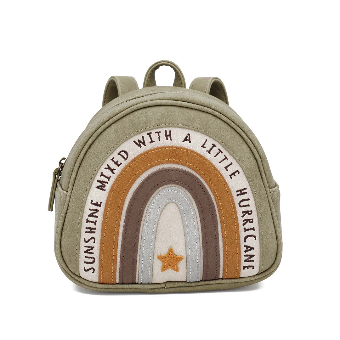 Rainbow Lui small backpack, green | Little Who