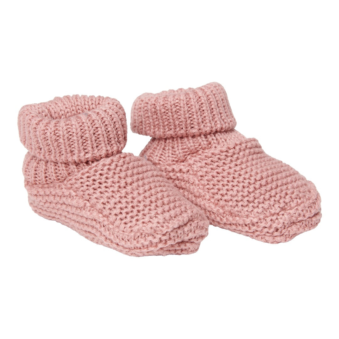 Knitted baby shoes Flowers & Butterflies Pink, size 2 | Little Dutch