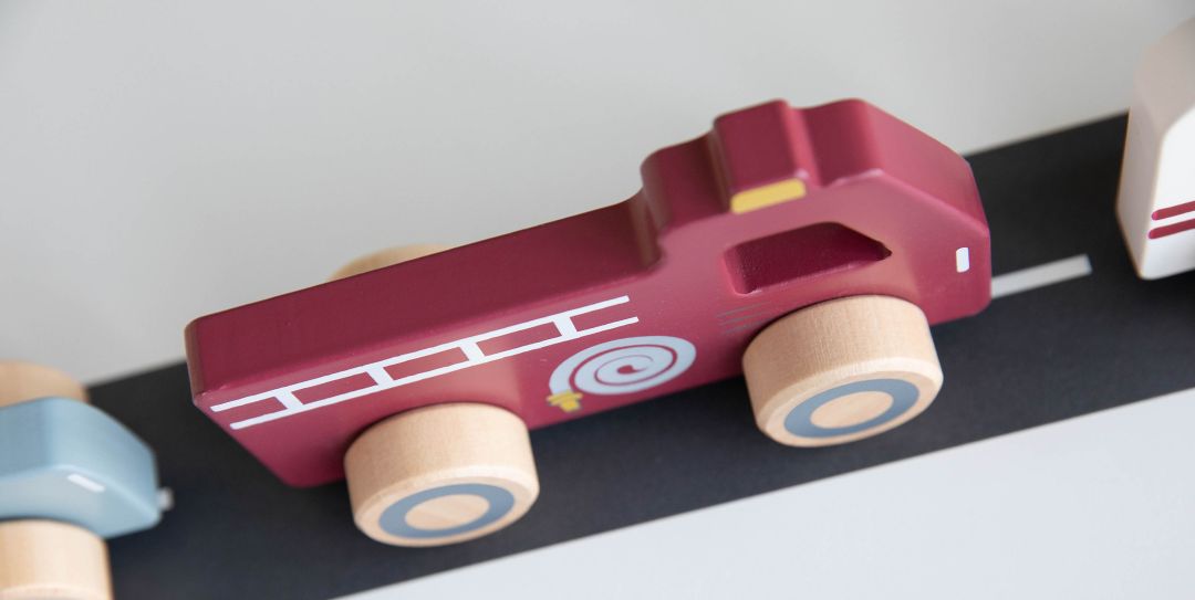 Einsatzfahrzeuge 3er-Set Holz