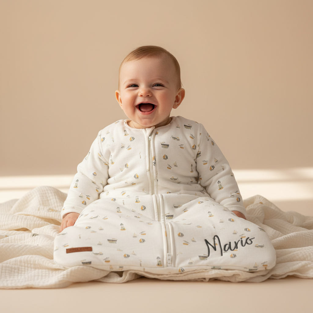 Schlafsack Winter 70 cm Sailors Bay, weiß | Little Dutch