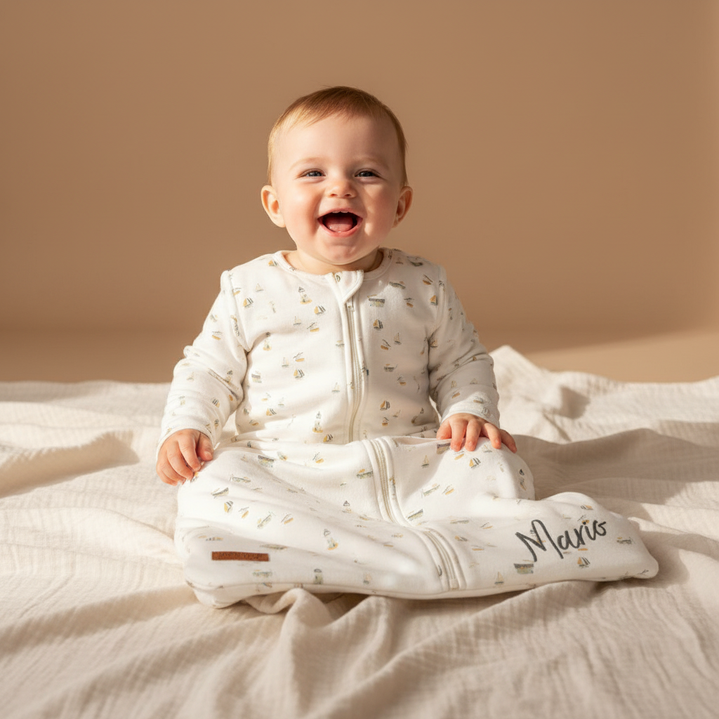 Schlafsack Winter 90 cm Sailors Bay, weiß | Little Dutch