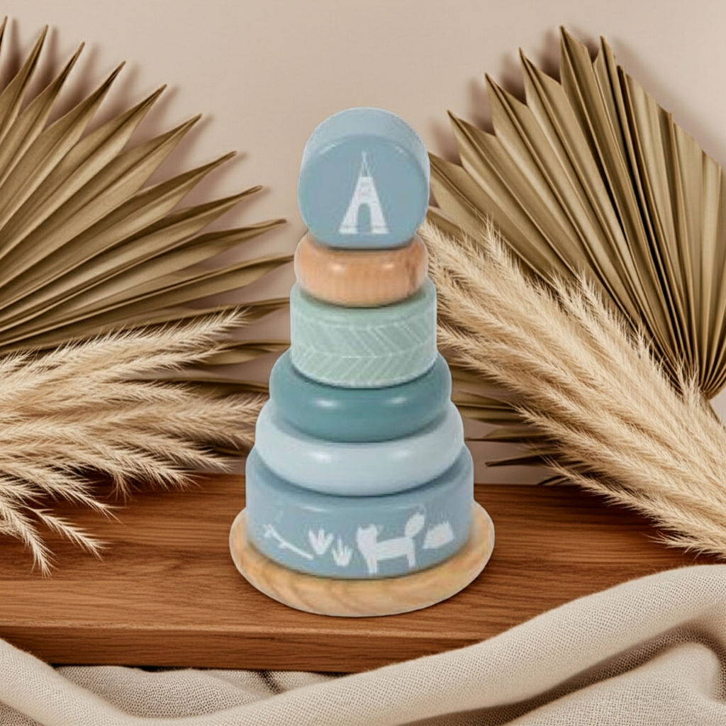 Stapelturm Adventure blue - doppelseitig - Zur Geburt | Little Dutch