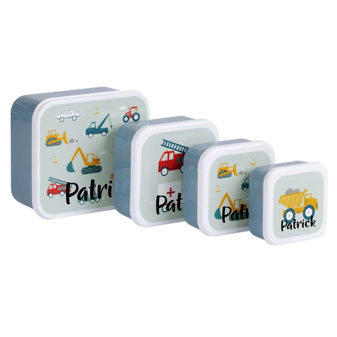 Set of 4 vehicle lunch boxes | a little lovely company