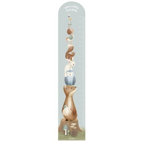 Muursticker met groeimeter Forest Friends | Little Dutch