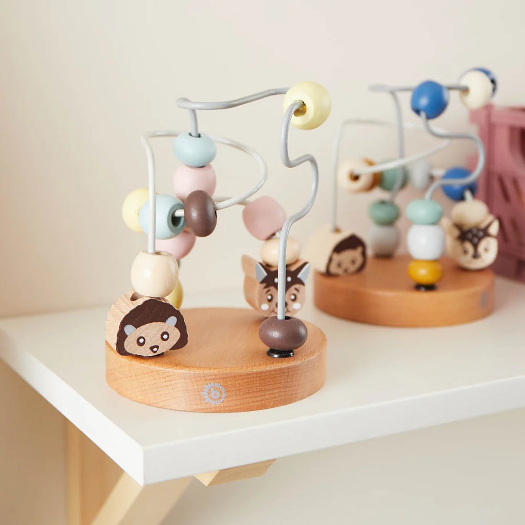Mini Motorikschleife Waldtiere rose | Bieco